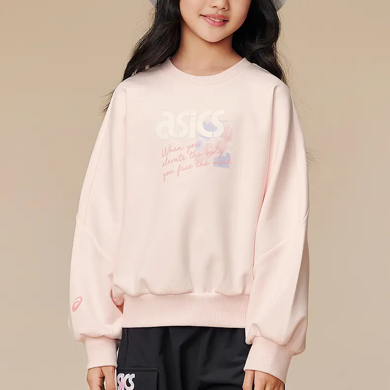 Свитшот Urban Light Trend для детей 3-7 лет ASICS, светло-розовый — фото 2