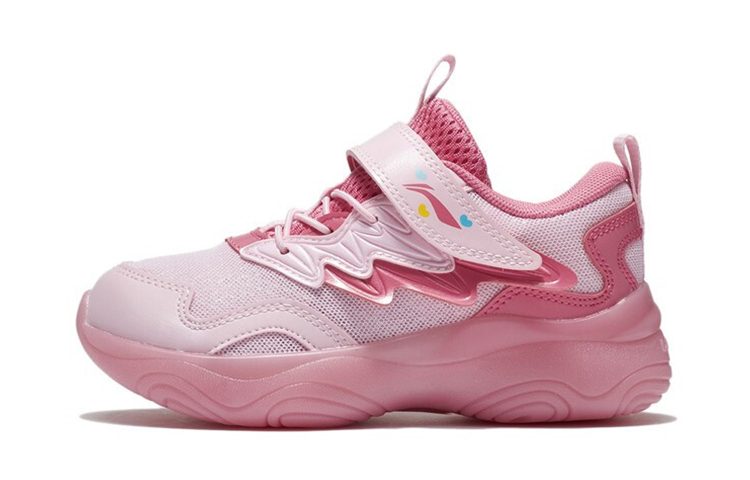 

LINING YOUNG Скользостойкие амортизирующие износостойкие повседневные туфли Pink для детей 3-7 лет