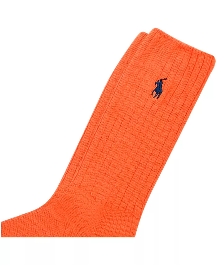 Мужские однотонные классические носки Polo Ralph Lauren, оранжевый — фото 2