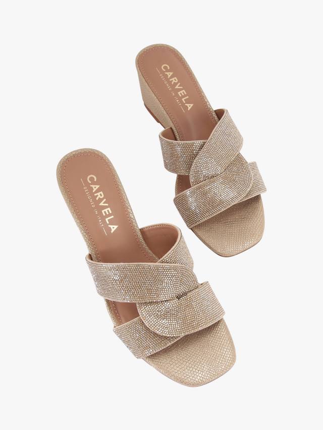 Ornella украшенные мюли на платформе Carvela, Gold — фото 3