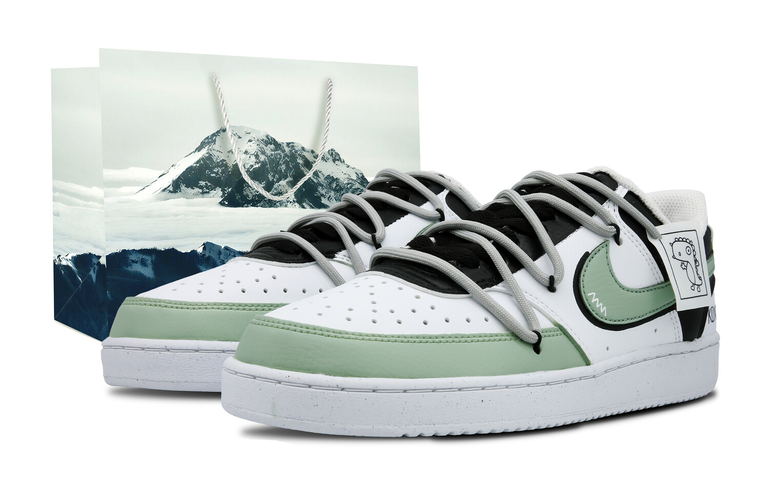 

Кроссовки Nike Court Vision 1, белый/зеленый