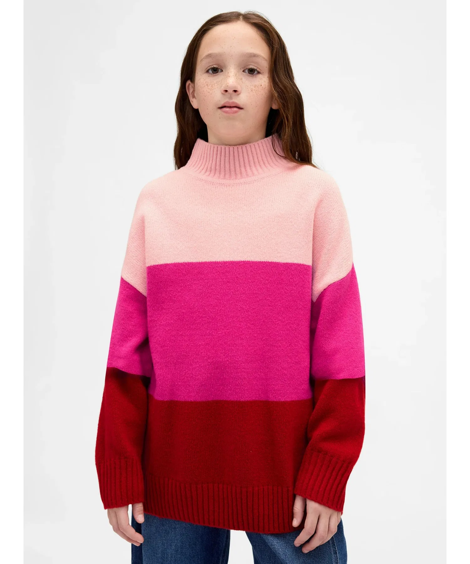 Детский полосатый свитер-туника CashSoft из кашемира Cashmere Touch