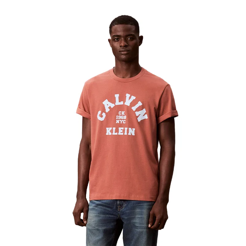 Футболка мужская с круглым вырезом Calvin Klein, RMA-Caramel Brown