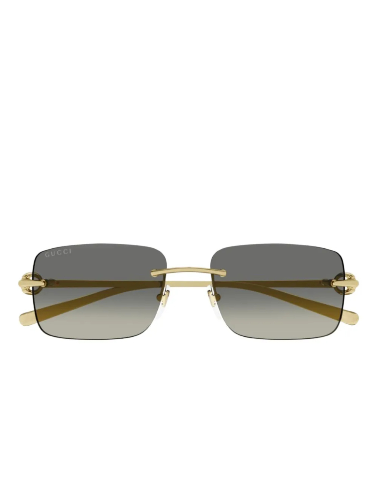 

Солнцезащитные очки с градиентной оправой прямоугольной формы Gucci Eyewear, золотой