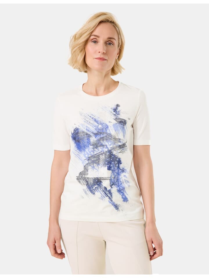 

Футболка Gerry Weber T-Shirt 1/2 Arm, цвет off white/blue placem.+foil