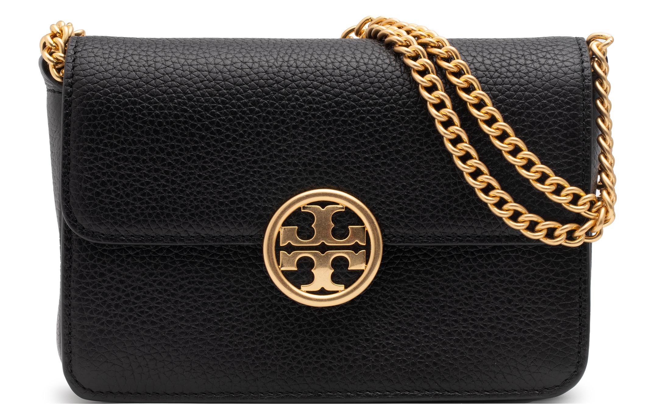 

Olivia Grain Leather Chain Bag, Плечевая Сумка, Мини Кроссбоди Женская Чёрная TORY BURCH