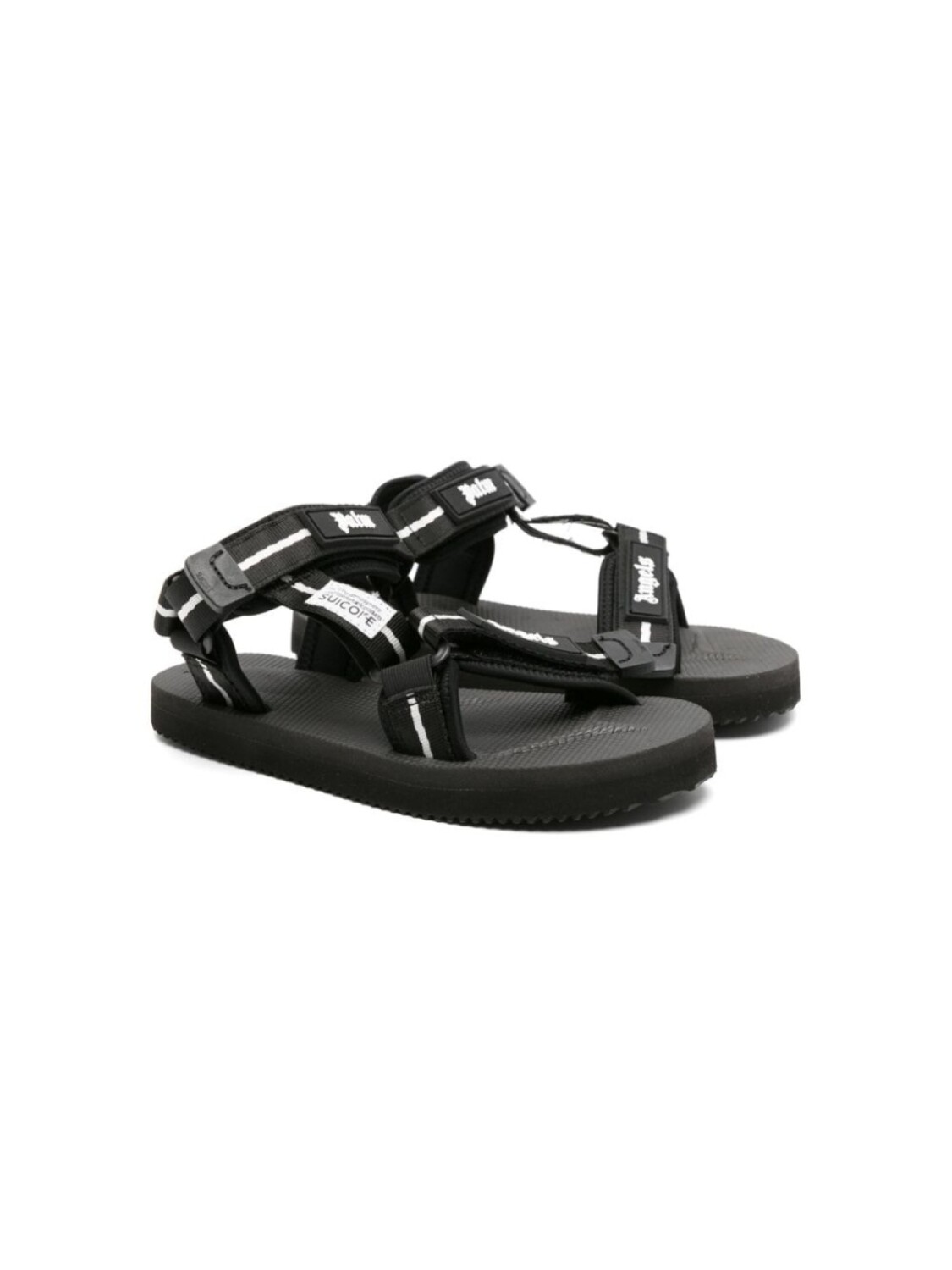 

Palm Angels Kids сандалии с логотипом из коллаборации с Suicoke, черный