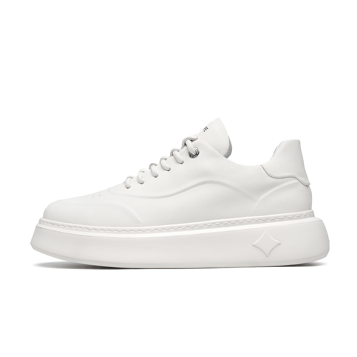 

TRUMPPIPE Белые мужские низкие скейтерские кроссовки для увеличения роста (улучшенная версия), цвет White (Upgraded)