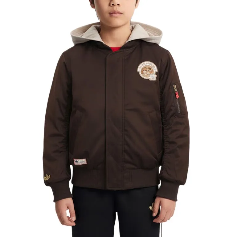 Утепленная куртка Kids' Adidas Originals, коричневый