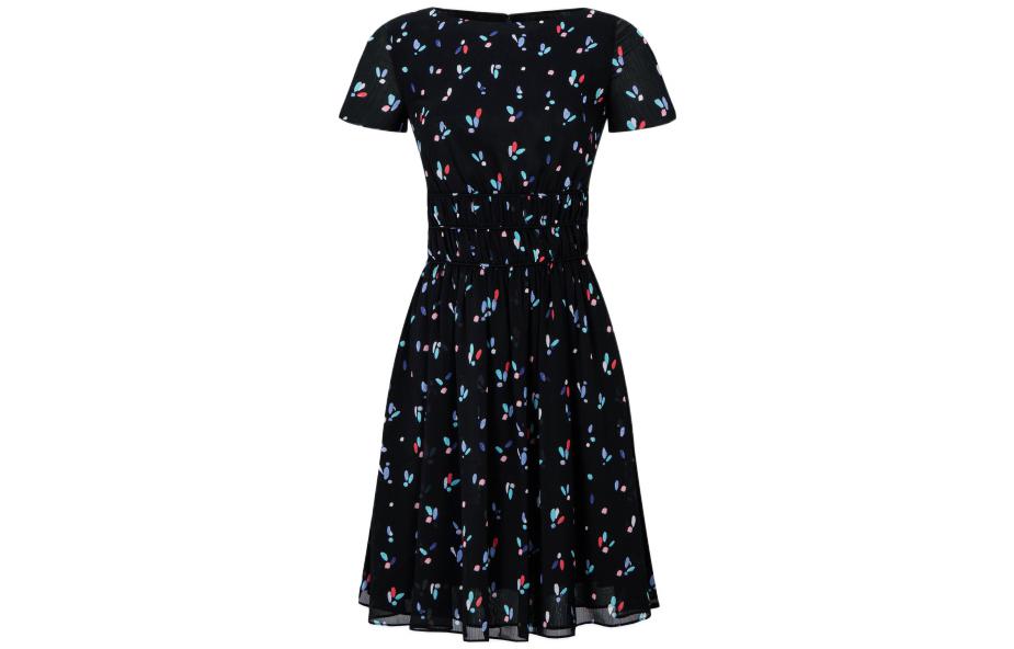 

EMPORIO ARMANI SS22 Платье с коротким рукавом Women's Black