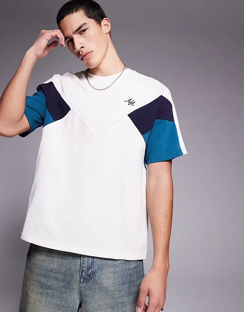 

Футболка Alma De Ace с цветными блоками, бежевого цвета, плотностью 240 г/м²