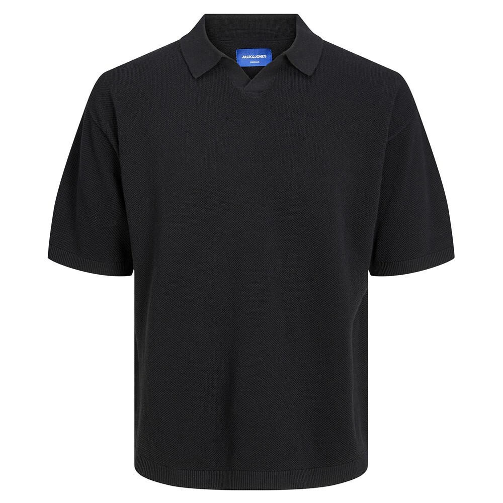 

Поло Jack & Jones Linen Knit, черный
