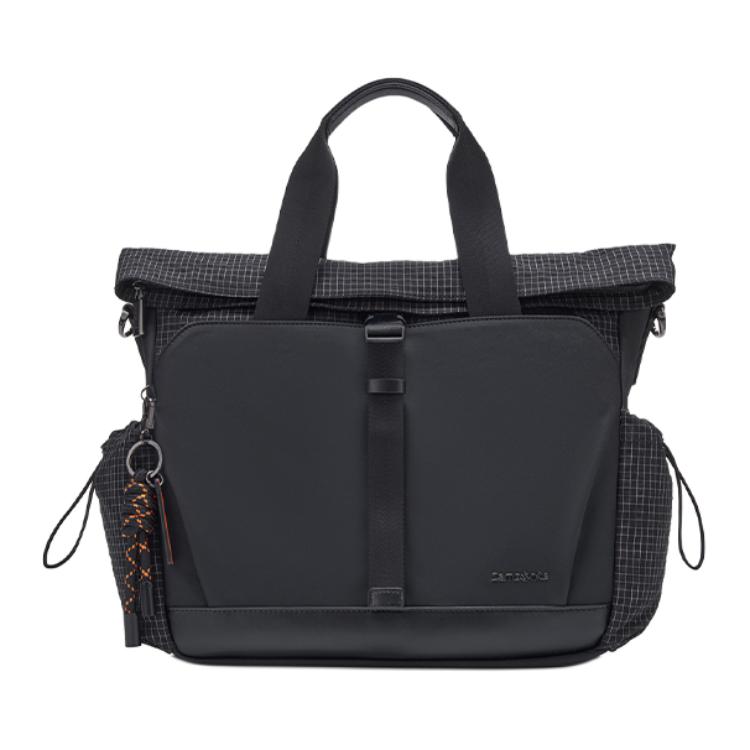 

Samsonite Кожаный портфель с тканевыми вставками