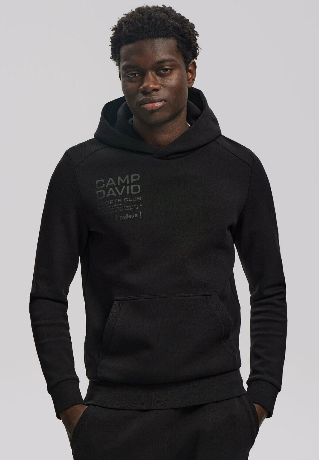 

Толстовка MIT RUBBER ARTWORKS con cappuccio Camp David, черный