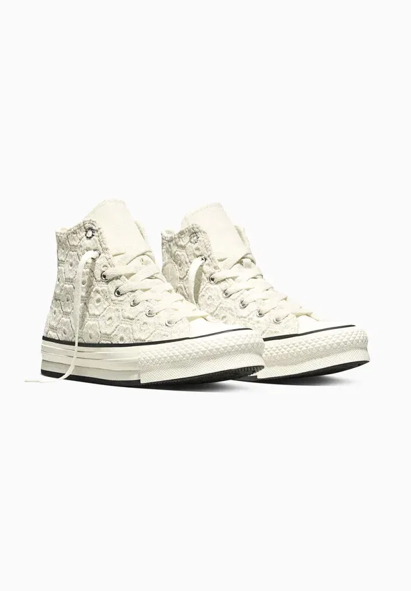 Кроссовки высокие Converse Chuck Taylor All Star Eva Lift Platform Floral High Top Trainers, цвет белый черный белый — фото 2