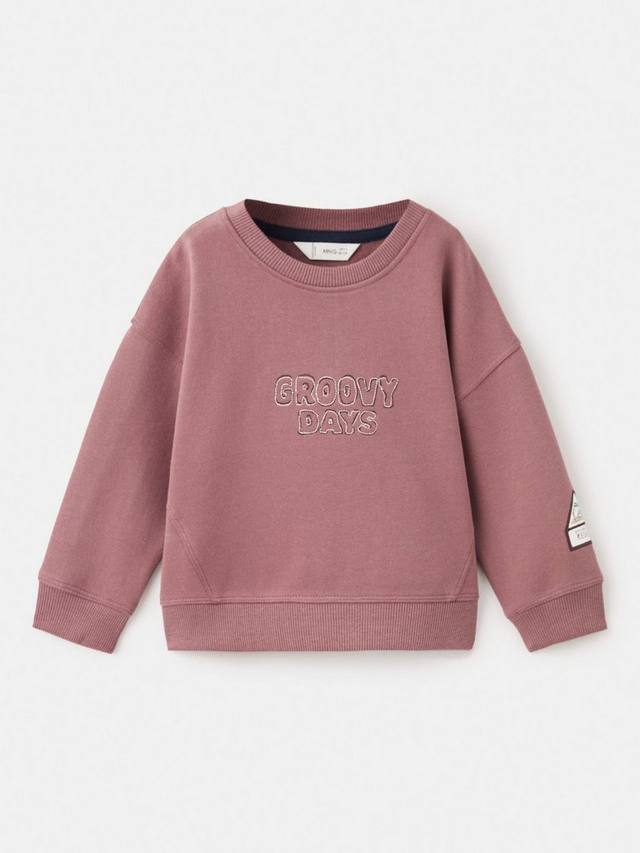 

Детский свитшот с вышивкой из хлопковой смеси Groovy Mango, Dark Red