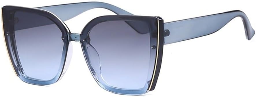 

Крупные солнцезащитные очки «кошачий глаз», модные солнцезащитные очки «кошачий глаз» для женщин, классические винтажные очки в большой оправе, защита от ультрафиолета UV400 LOVQZAOF, C8 Blue