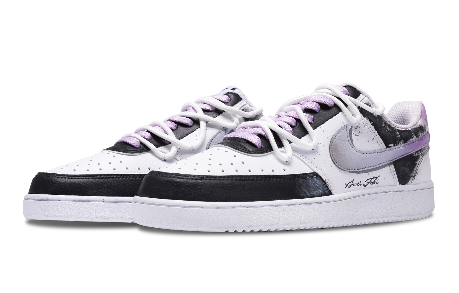 

Кроссовки Nike Court Vision 1 Skateboarding Shoes Men Low-top Purple, белый