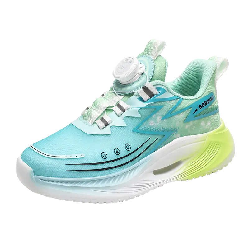 

Нескользящие, износостойкие, дышащие низкие детские кроссовки для бега BOBDOG, зеленый