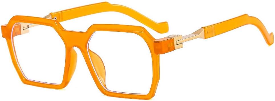 

Мужские солнцезащитные очки в стиле ретро с многоугольными линзами, модные солнцезащитные очки UV400, женские трендовые солнцезащитные очки серо-оранжевого цвета HVTVTLA, Orange Clear