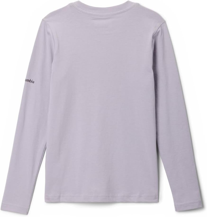 Columbia Boys' Hazeldel Hill футболка с длинным рукавом и принтом, Lavender Pearl/Barely Printed — фото 2