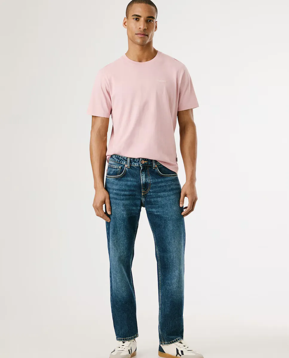 

Мужские джинсы Vaquero Cash fit прямого кроя с эффектом поношенности Pepe Jeans, синий