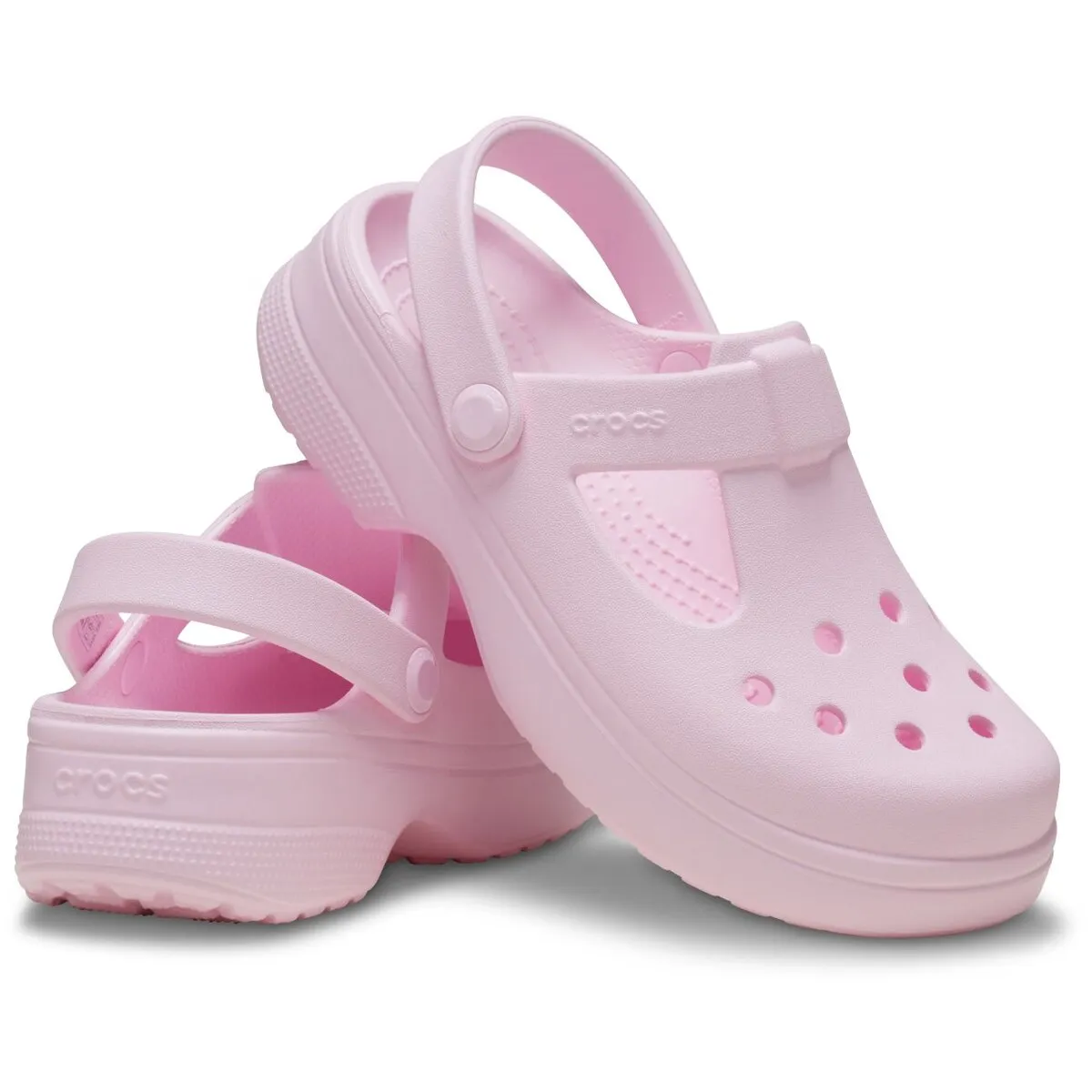 Детские сабо Classic Mary Jane Clog T Crocs, светло-розовый — фото 2