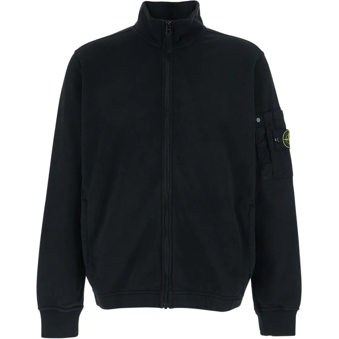 Свитшот с карманом-молнией STONE ISLAND, черный