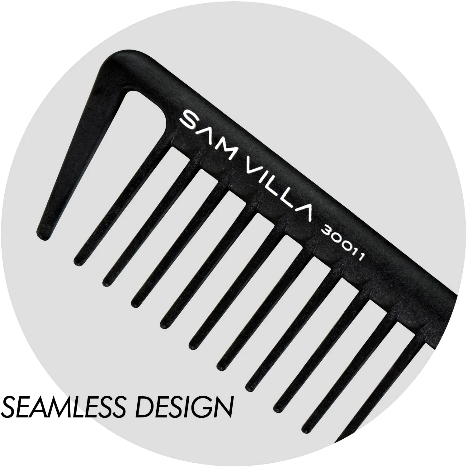 Расческа для короткой стрижки Sam Villa Signature Series 1 штука (1 шт.), Black — фото 3
