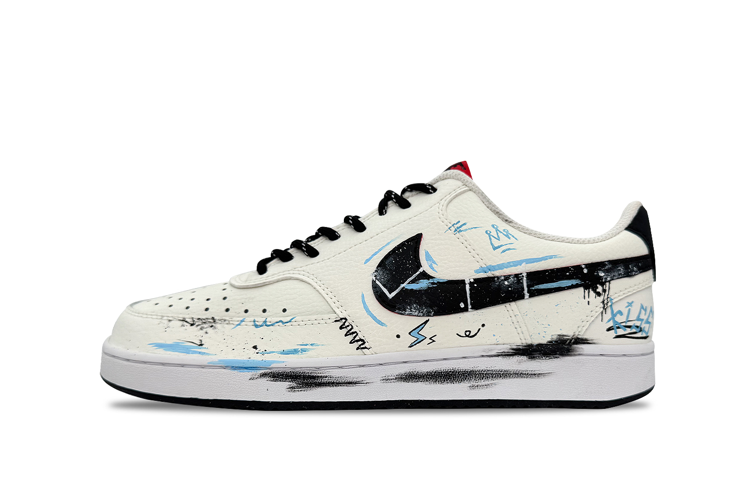 

Nike Кроссовки для скейтбординга Court Vision 1 Low Unisex бело-голубые, цвет White Blue