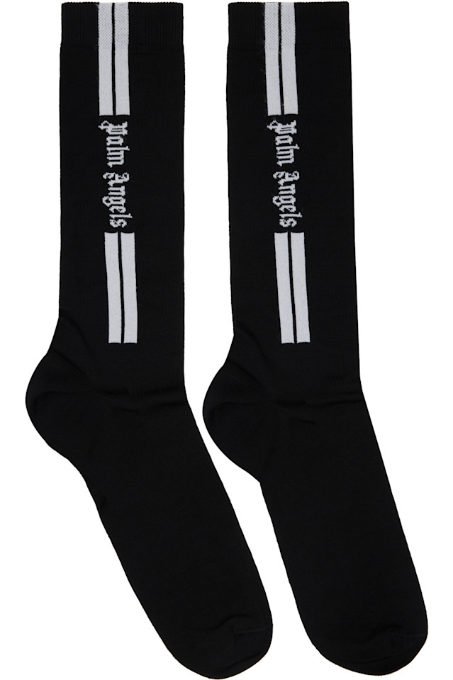 

Palm Angels Черные классические спортивные носки с логотипом