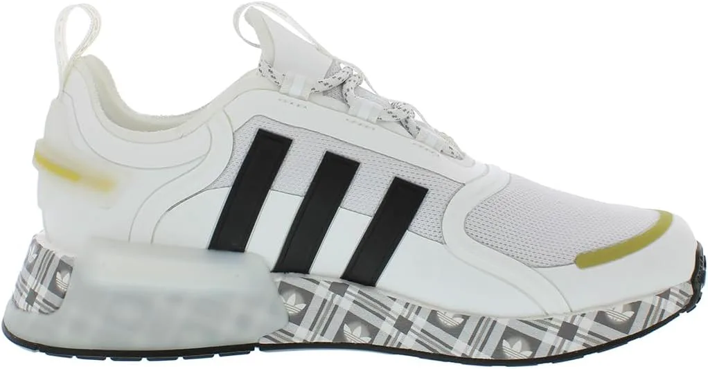 Детские кроссовки для бега Adidas NMD_V3, белый/черный/золотой — фото 3