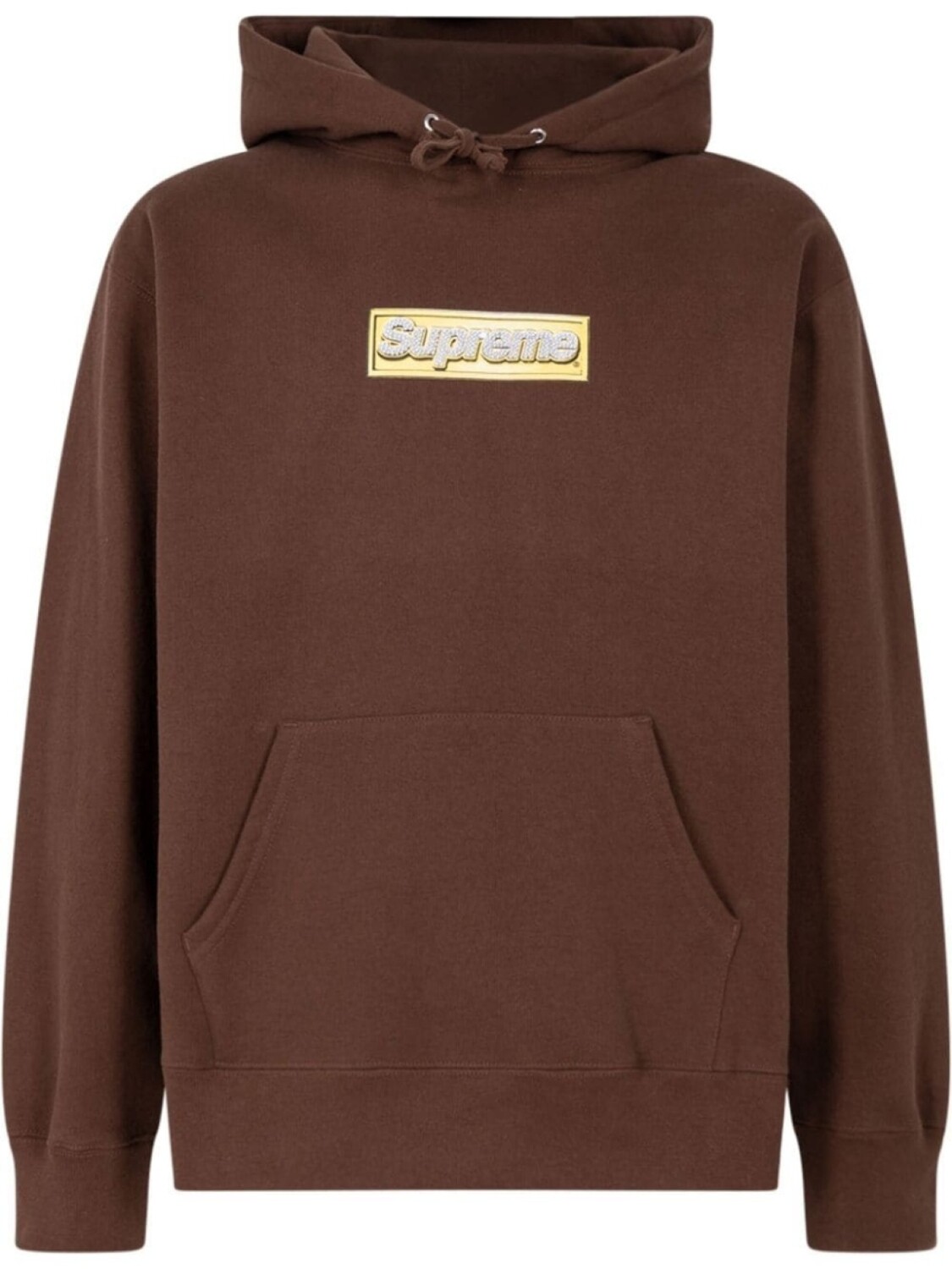 

Supreme худи Bling Box Logo, коричневый