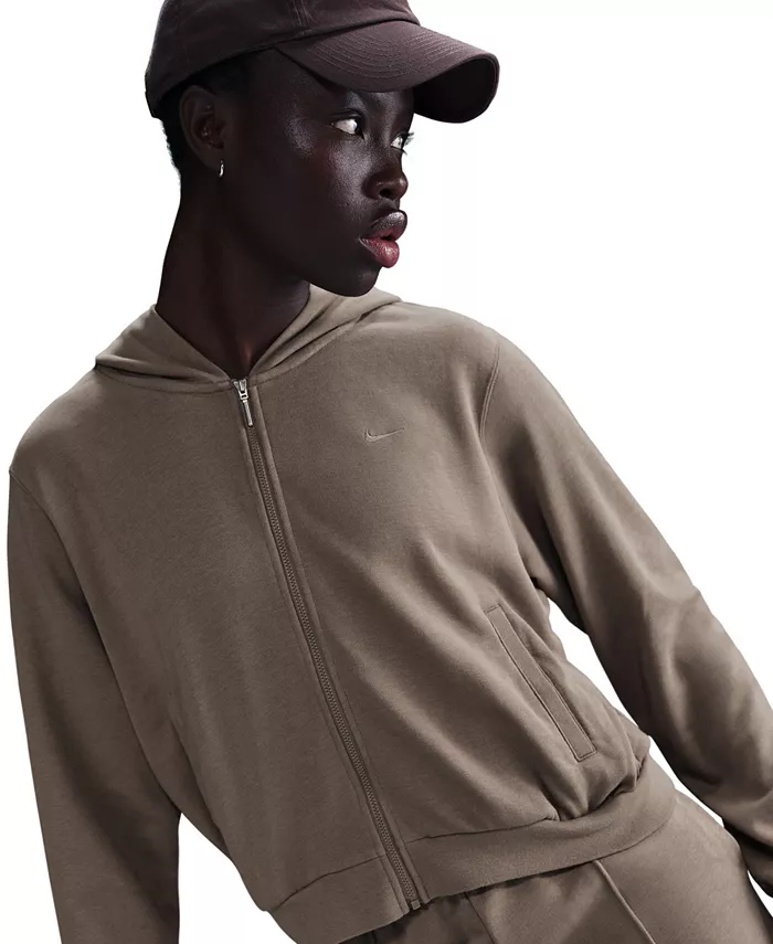 

Женская спортивная одежда Chill Terry худи свободного кроя на молнии из френч-терри Nike, коричневый