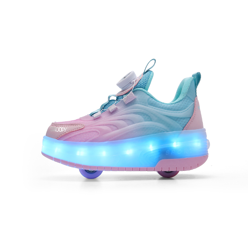 

Нескользящие, износостойкие, дышащие, с поддержкой баланса, повседневные детские кроссовки средней высоты SNOOPY, розовый