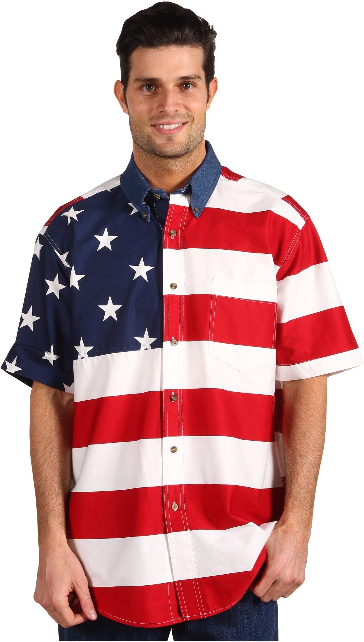 

Рубашка Roper Stars & Stripes Pieced Flag Shirt S/S, красный