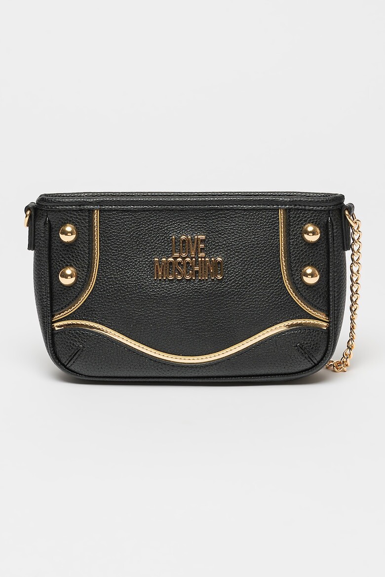 

Экокожа и кожаная сумка Love Moschino, черный