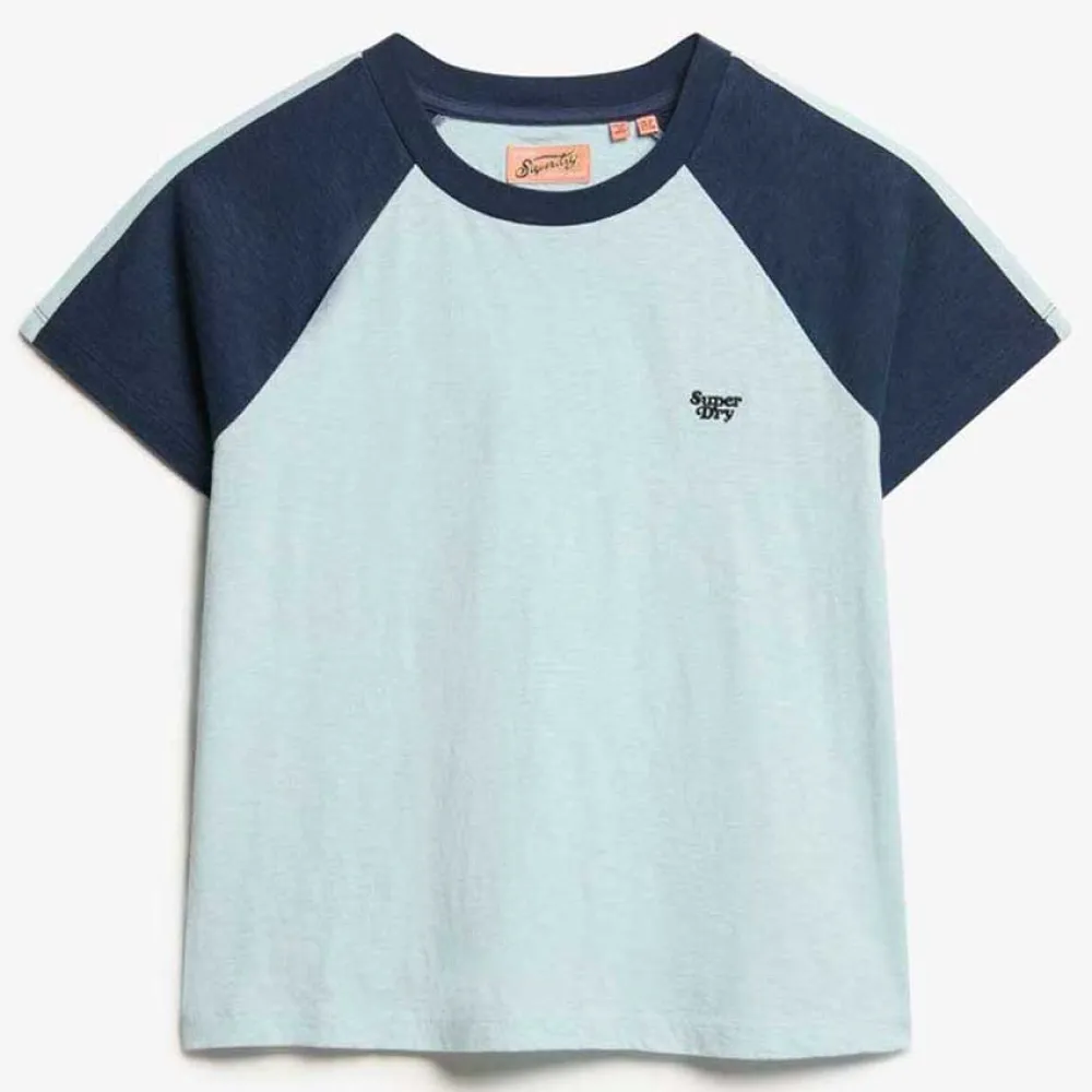Футболка с коротким рукавом Superdry Essential Logo Slub Retro, синий — фото 3