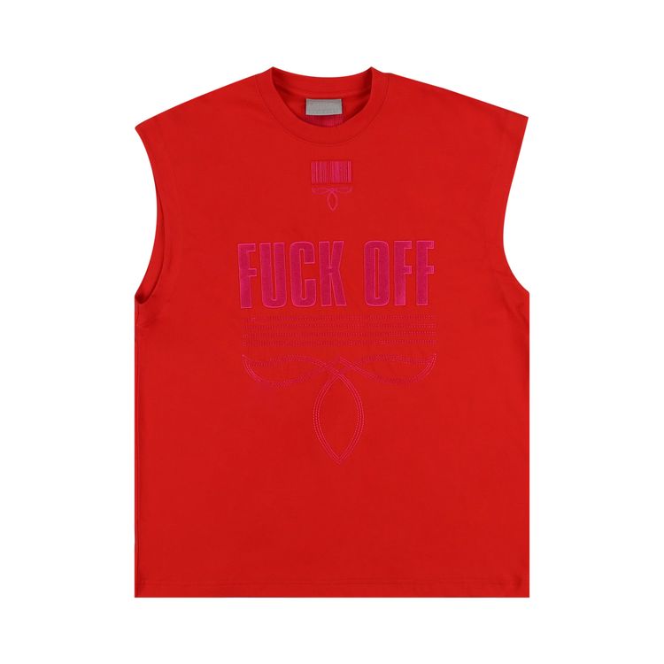 

Футболка VTMNTS Sleeveless T-Shirt Red, красный