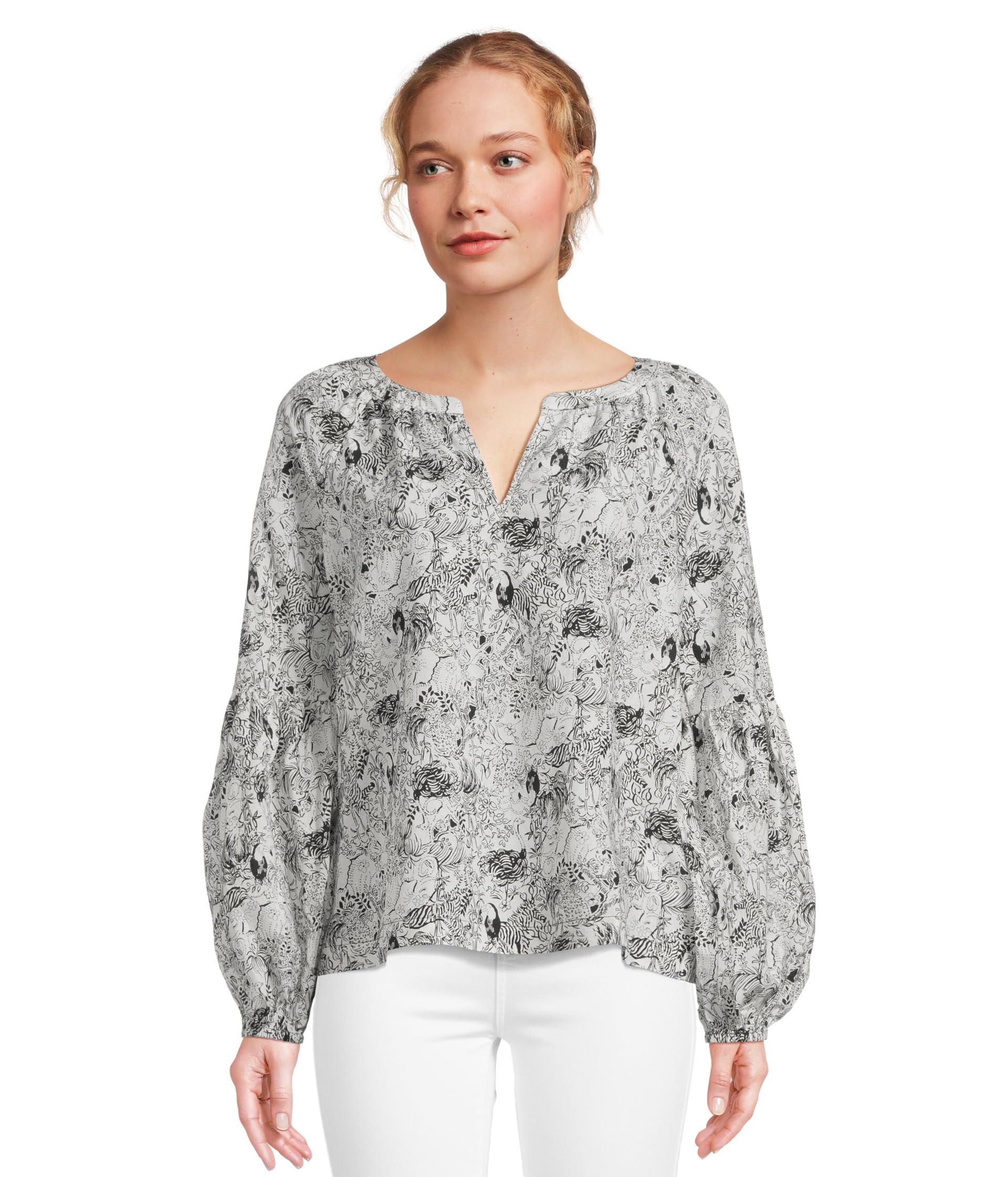 

Топ Lilly Pulitzer Sullivan Top, цвет Onyx Animal Magnetism