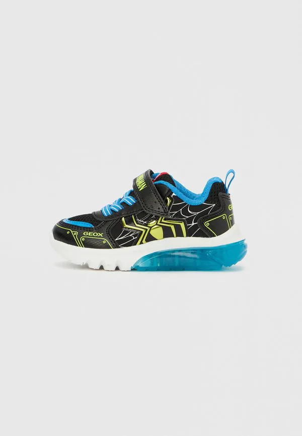 Светящиеся кроссовки marvel spiderman ciberdron boy Geox, Black/Lime