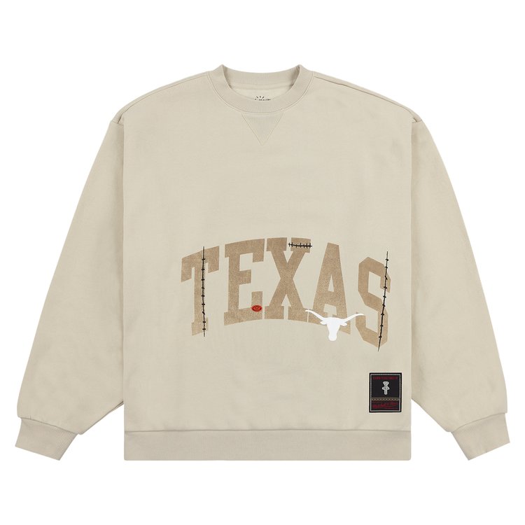 

Толстовка Cactus Jack By Travis Scott Cactus Jack by Travis Scott x Mitchell & Ness University Of Texas Crewneck, бежевый