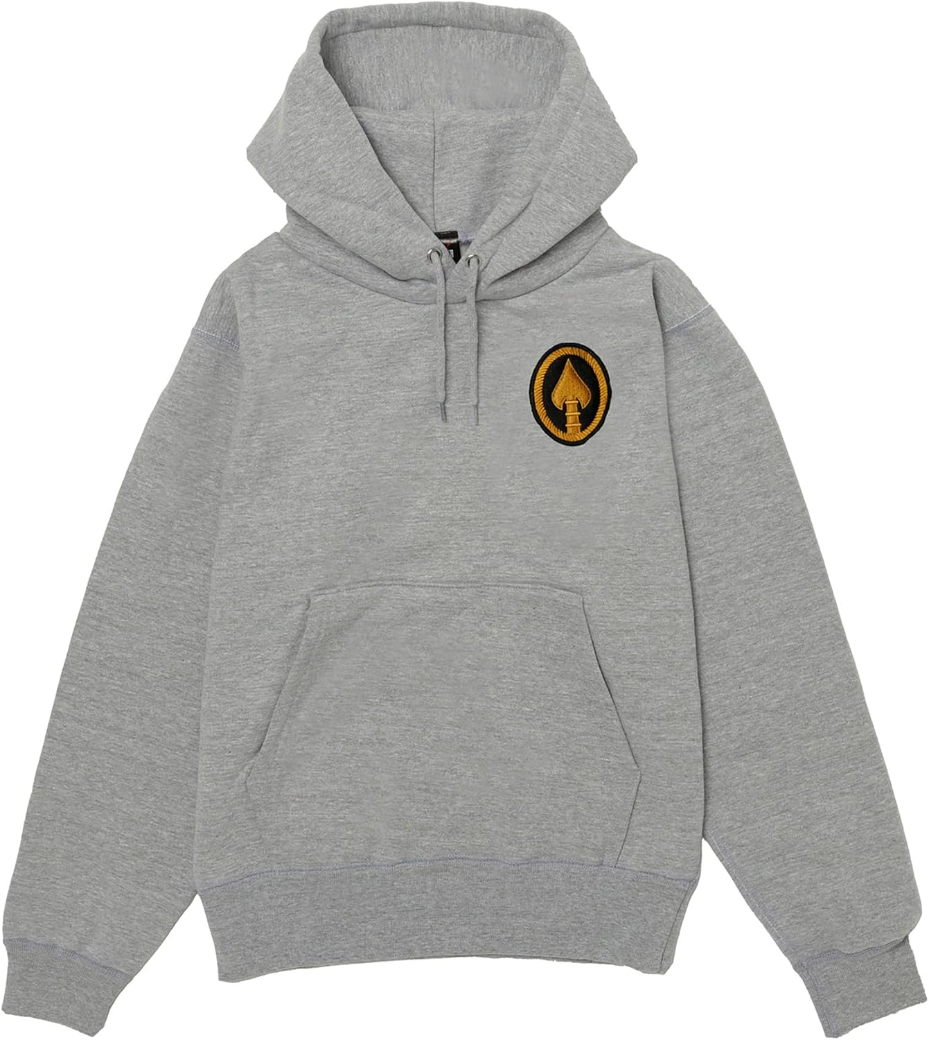 

Толстовка с капюшоном в стиле F, нашивка с гербом армии США, на флисовой подкладке, без капюшона, светло-серый меланж, размер S F-Style