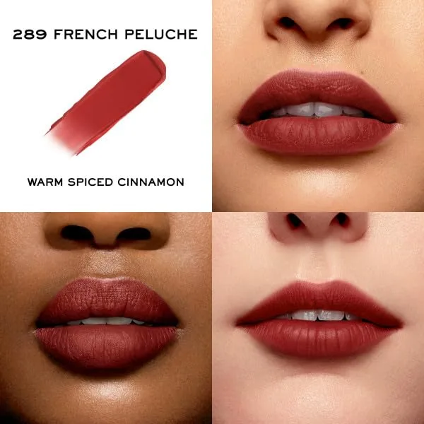 Увлажняющая матовая помада Lancôme L'Absolu Rouge Intimatte - легкая, легко наслаиваемая формула с мягким матовым финишем - комфорт до 24 часов., 289 French Peluche: Warm spiced cinnamon — фото 2