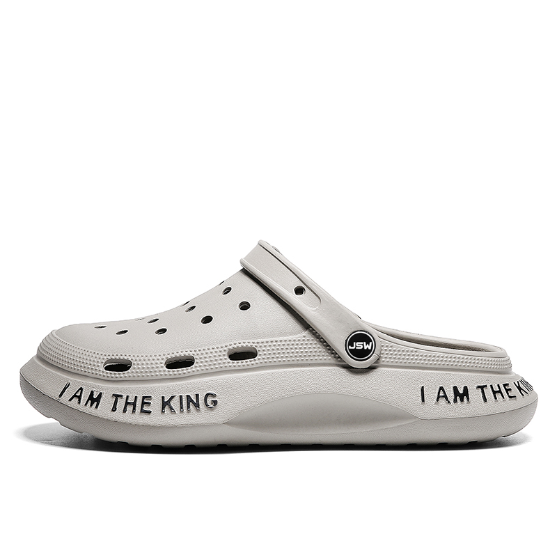 

JEANSWEST Трендовый бренд Triple Black Pure Black Collection, верхняя одежда пляжные быстросохнущие клоги мужские серые, цвет Gray