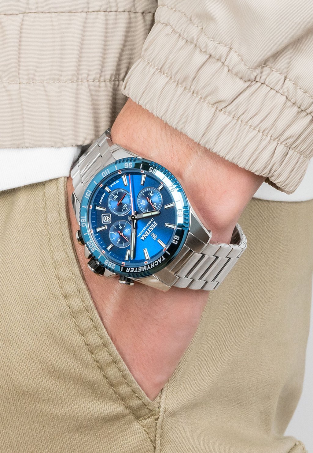 

Хронограф TIMELESS Festina, цвет blue