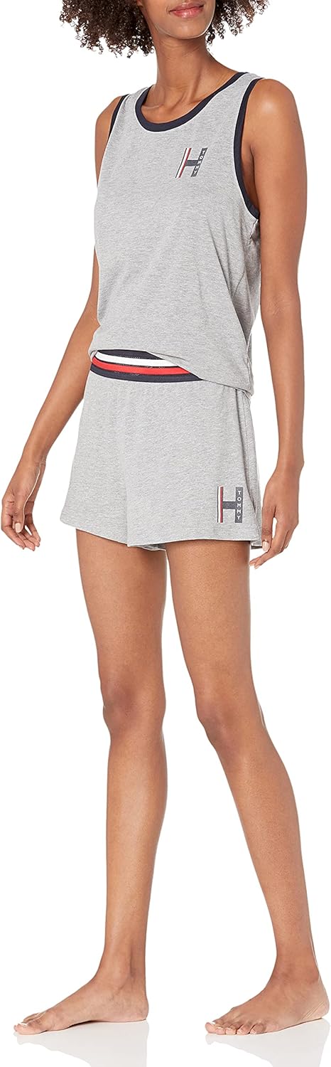 

Женский пижамный комплект Tommy Hilfiger из хлопковой смеси с майкой, Heather Grey