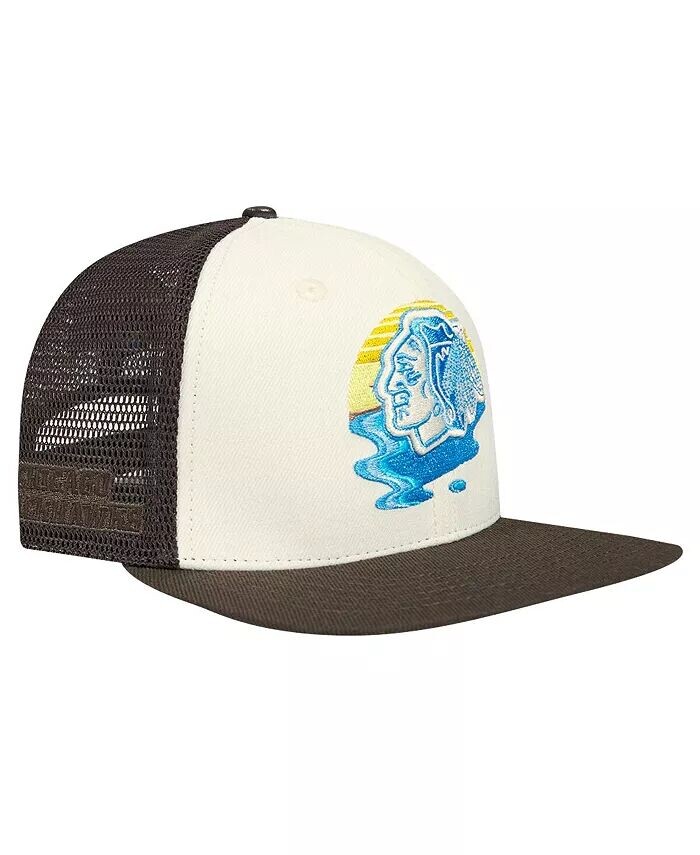 

Мужская кремовая/коричневая кепка Chicago Blackhawks Glint Sunset Snapback Pro Standard, белый