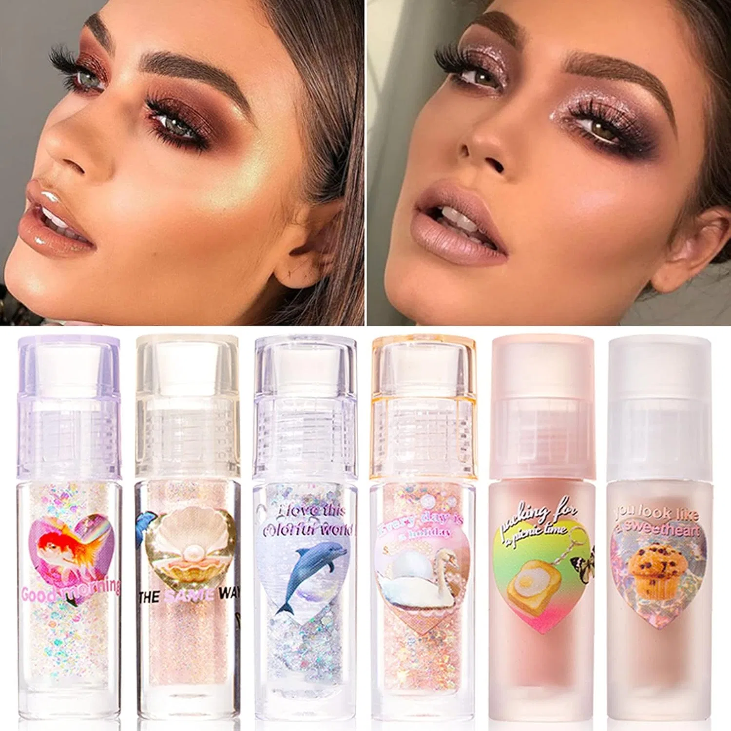 Жидкие тени для век Glitter Liquid Eyeshadow #01 — фото 4