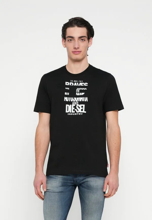Футболка с регулируемым принтом Diesel, Black